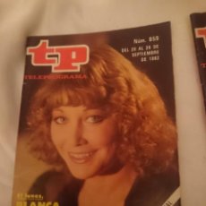 Coleccionismo de Revista Teleprograma: TP TELEPROGRAMA N 859 -DEL 20 AL 26 SEPTIEMBRE 1982 - BLANCA ESTRADA CON CHICHO