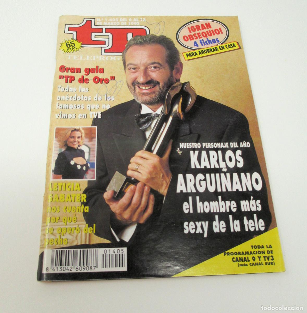 Coleccionismo de revista Teleprograma: Revista Teleprograma TP n&ordm; 1405 de Marzo de 1.993 - Foto 1