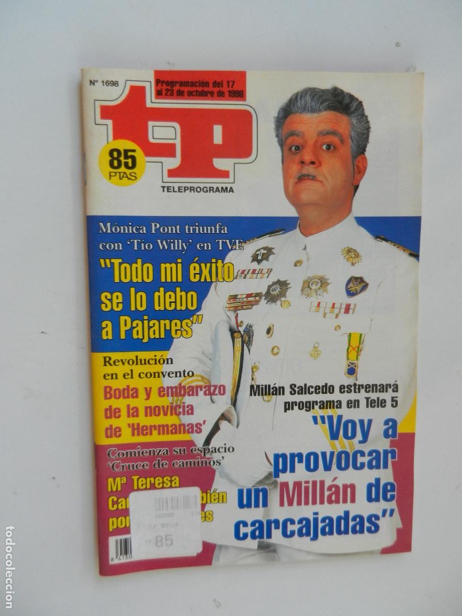 Coleccionismo de revista Teleprograma: TP TELEPROGRAMA - N&ordm; 1698 - 23-10-1998 - MILLAN SALCEDO - Foto 1