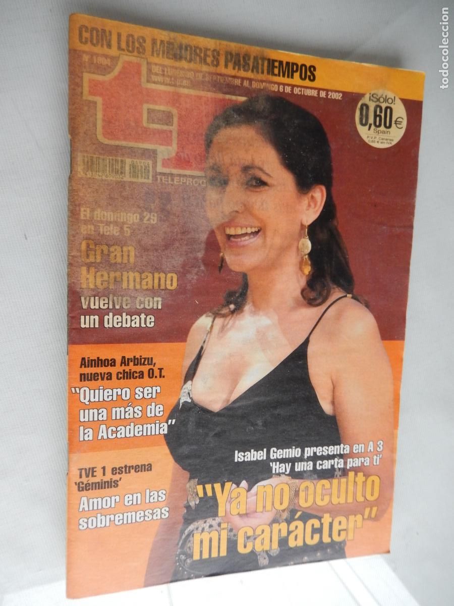 Coleccionismo de revista Teleprograma: TP TELEPROGRAMA - N&ordm; 1804 - 30- OCTUBRE - 20002 - ISABEL GEMIO, OPERACI&Oacute;N TRIUNFO ... - Foto 1