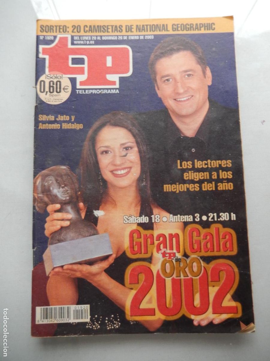 Coleccionismo de revista Teleprograma: TP TELEPROGRAMA - N&ordm; 1920-20 ENERO 2003 - GRAN GALA TP ORO 2002 - Foto 1