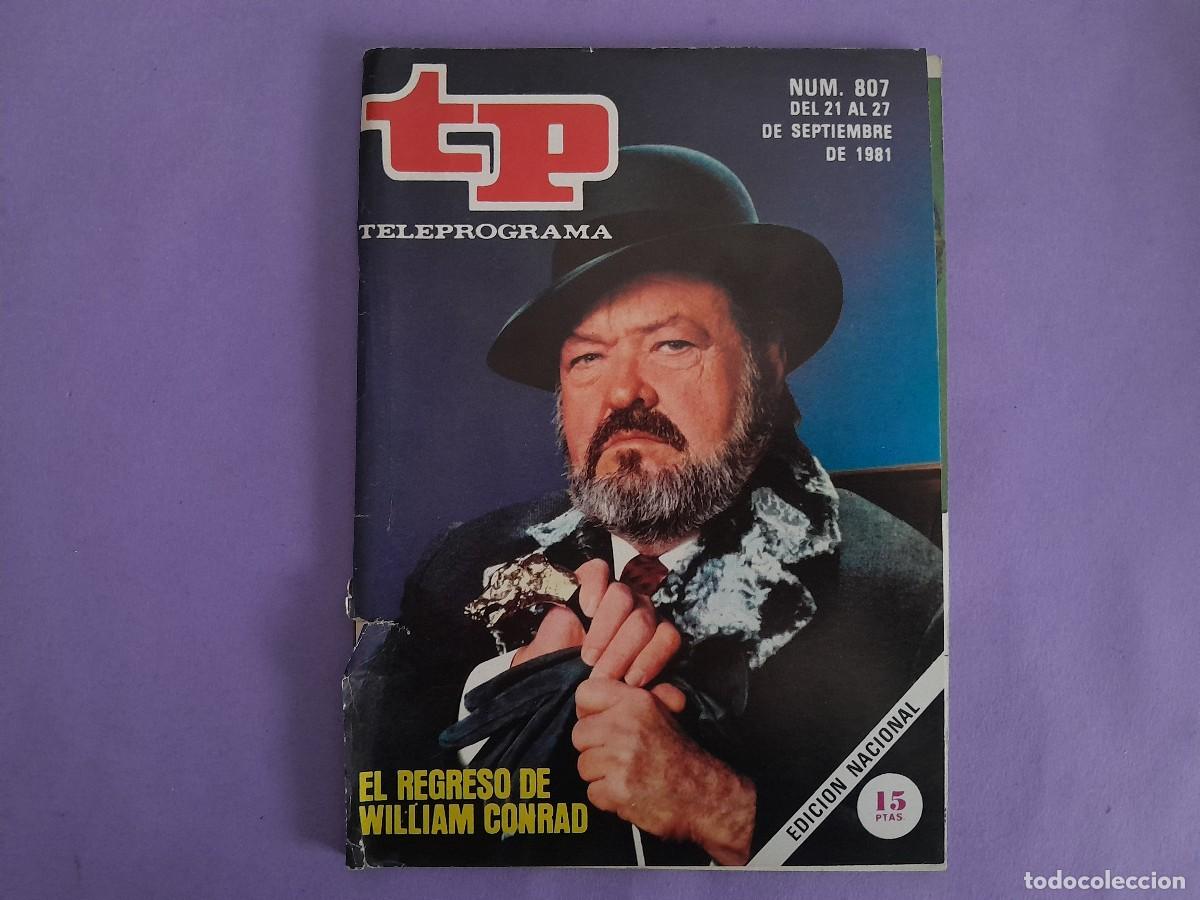 Coleccionismo de revista Teleprograma: TP TELEPROGRAMA NUM. 807 SEPTIEMBRE 1981 WILLIAM CONRAD DE CANNON A NERO WOLFE - Foto 1