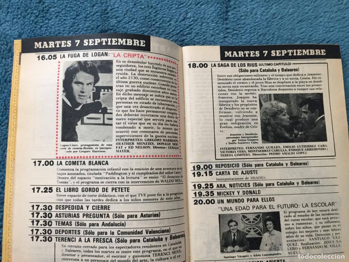 Coleccionismo de revista Teleprograma: Revista tp teleprograma 857 La fuga de Logan - Foto 3