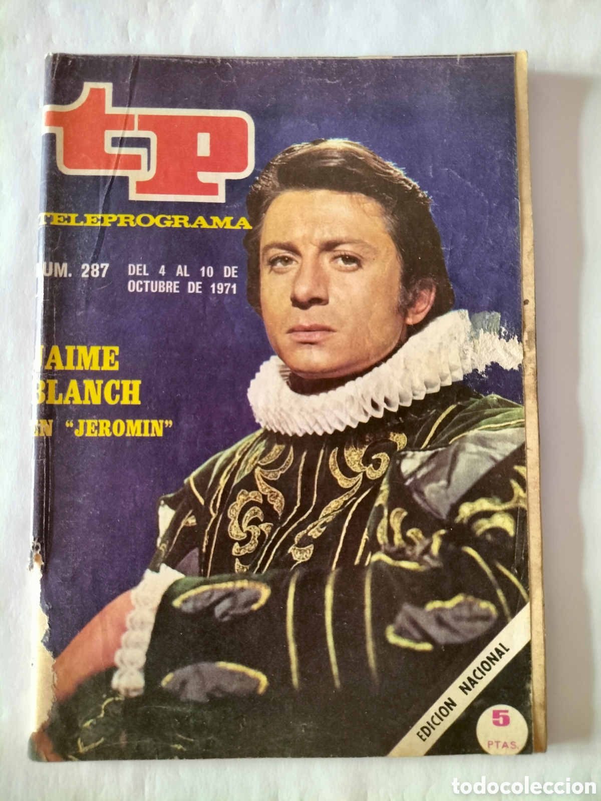 Coleccionismo de revista Teleprograma: TP. Teleprograma n&uacute;mero 287. Jaime Blanch - Foto 1