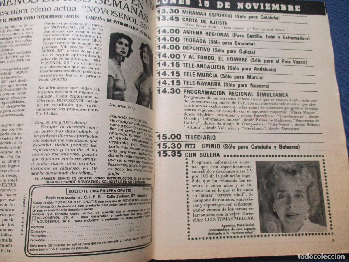 Coleccionismo de revista Teleprograma: TP TELEPROGRAMA N.&ordm; 867 - 1982 - Foto 3
