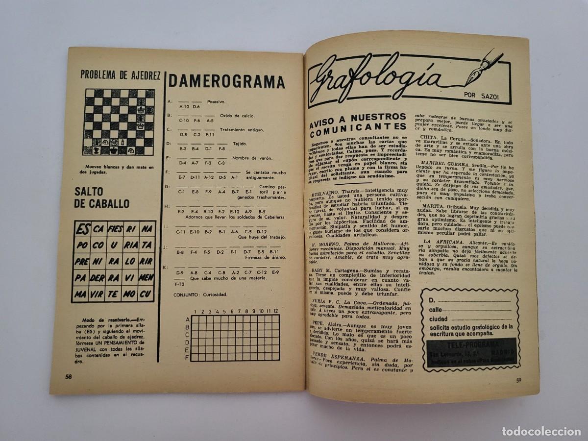 Coleccionismo de revista Teleprograma: TP. Teleprograma, N.&ordm; 42, Nuria Torray. Del 23 al 29 de enero de 1967. - Foto 4