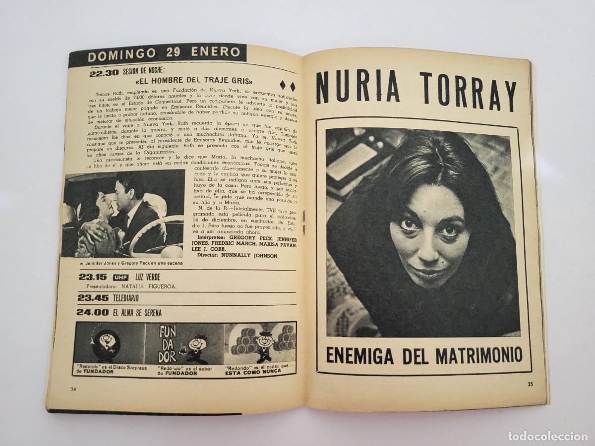 Coleccionismo de revista Teleprograma: TP. Teleprograma, N.&ordm; 42, Nuria Torray. Del 23 al 29 de enero de 1967. - Foto 6