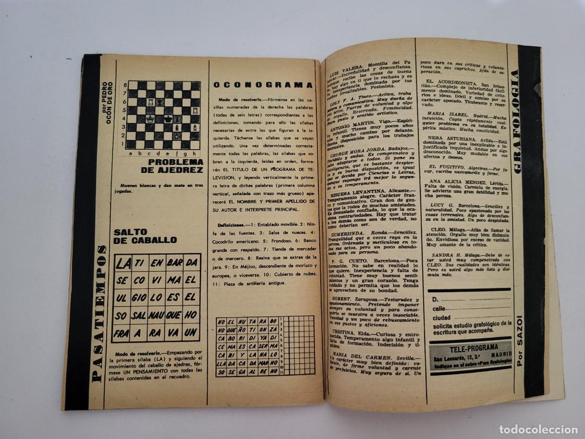 Coleccionismo de revista Teleprograma: TP. Teleprograma, N.&ordm; 52, Raphael. Del 3 al 9 de abril de 1967. - Foto 3