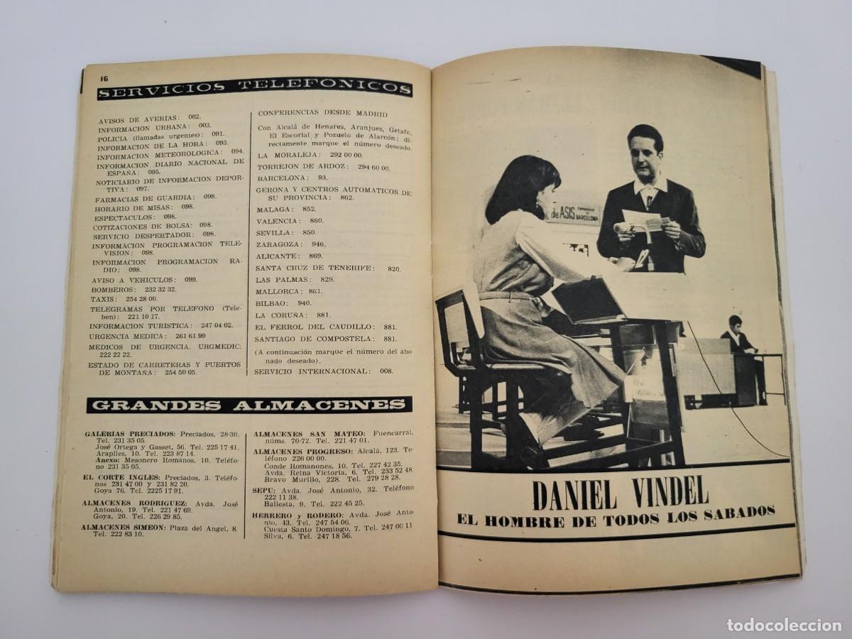 Coleccionismo de revista Teleprograma: TP. Teleprograma, N.&ordm; 92, Daniel Vindel. Del 8 al 14 de Enero de 1968. - Foto 6