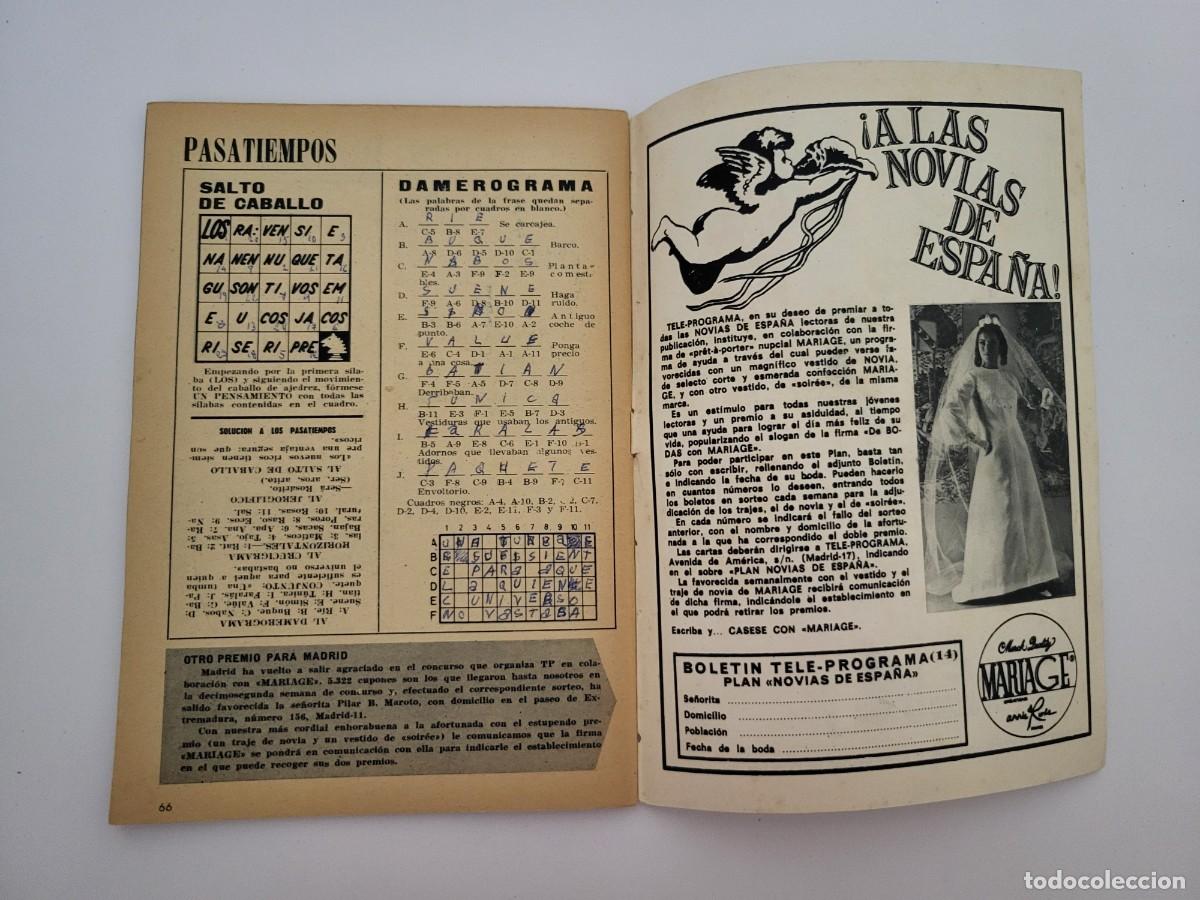 Coleccionismo de revista Teleprograma: TP. Teleprograma, N.&ordm; 114 Amparo Pamplona. Del 10 al 16 de Junio de 1968. - Foto 4