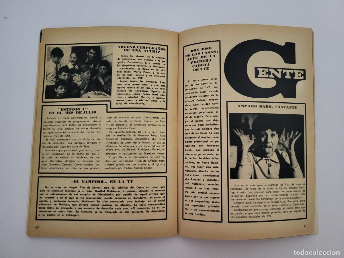 Coleccionismo de revista Teleprograma: TP. Teleprograma, N.&ordm; 114 Amparo Pamplona. Del 10 al 16 de Junio de 1968. - Foto 7