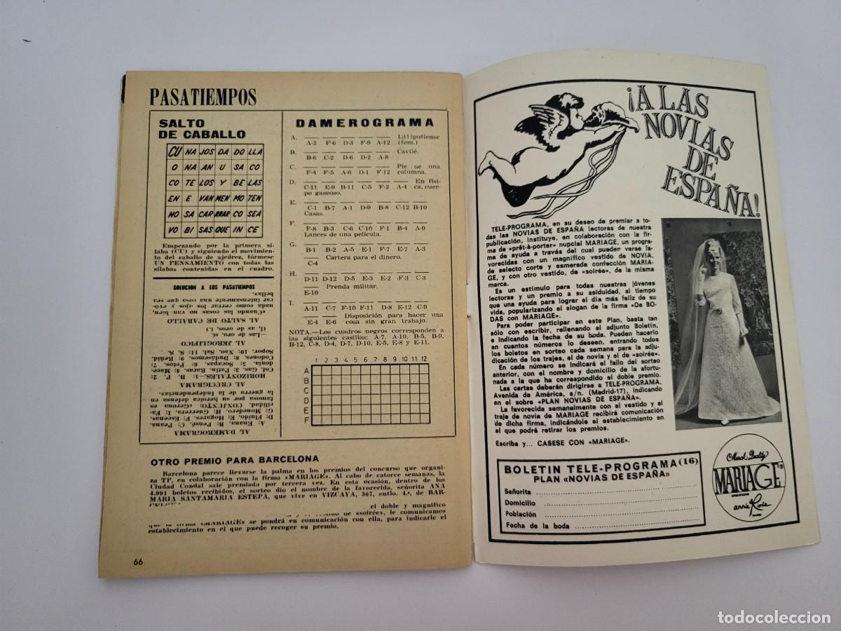 Coleccionismo de revista Teleprograma: TP. Teleprograma, N.&ordm; 116, Pilar Rubio. Del 24 al 30 de Junio de 1968. - Foto 4