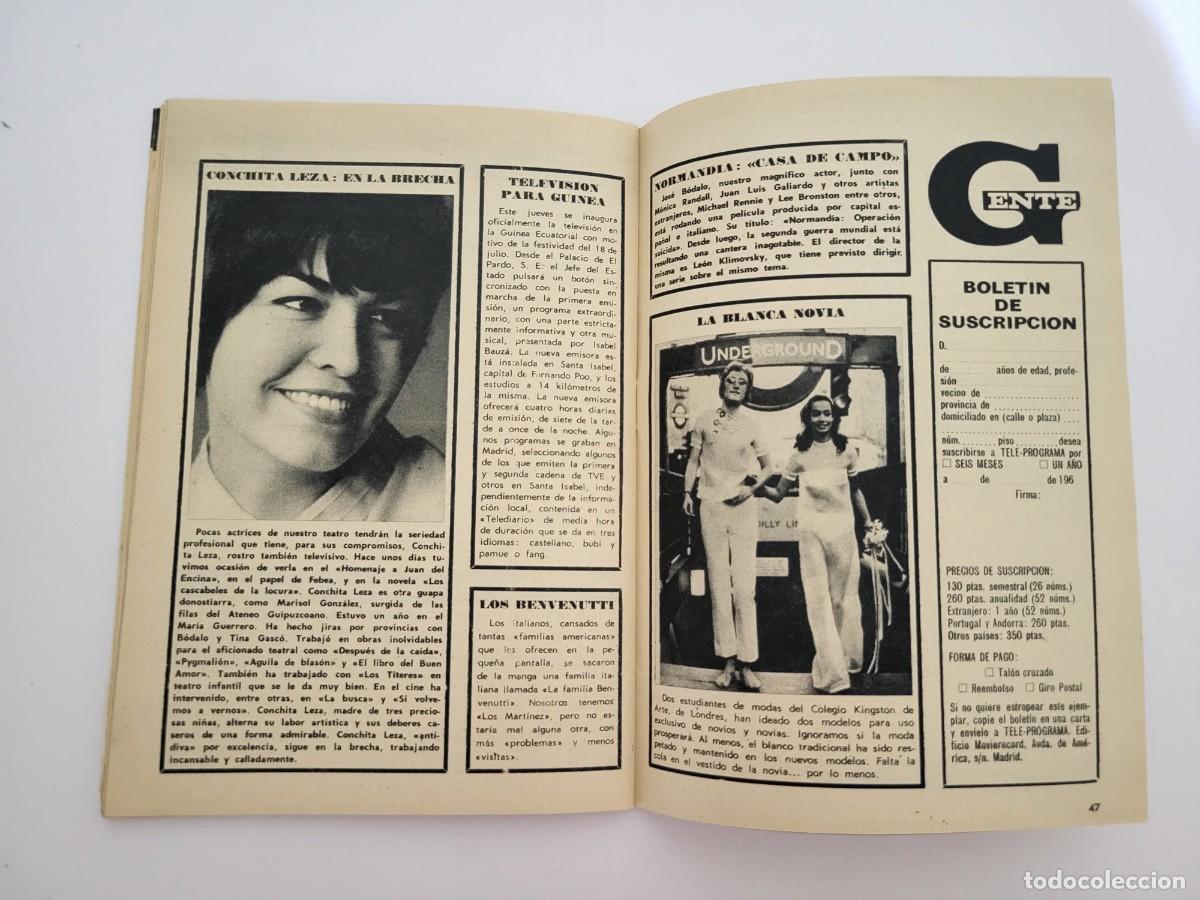 Coleccionismo de revista Teleprograma: TP. Teleprograma, N.&ordm; 119, Patrick Mc Goohan. Del 15 al 21 de Julio de 1968. - Foto 7