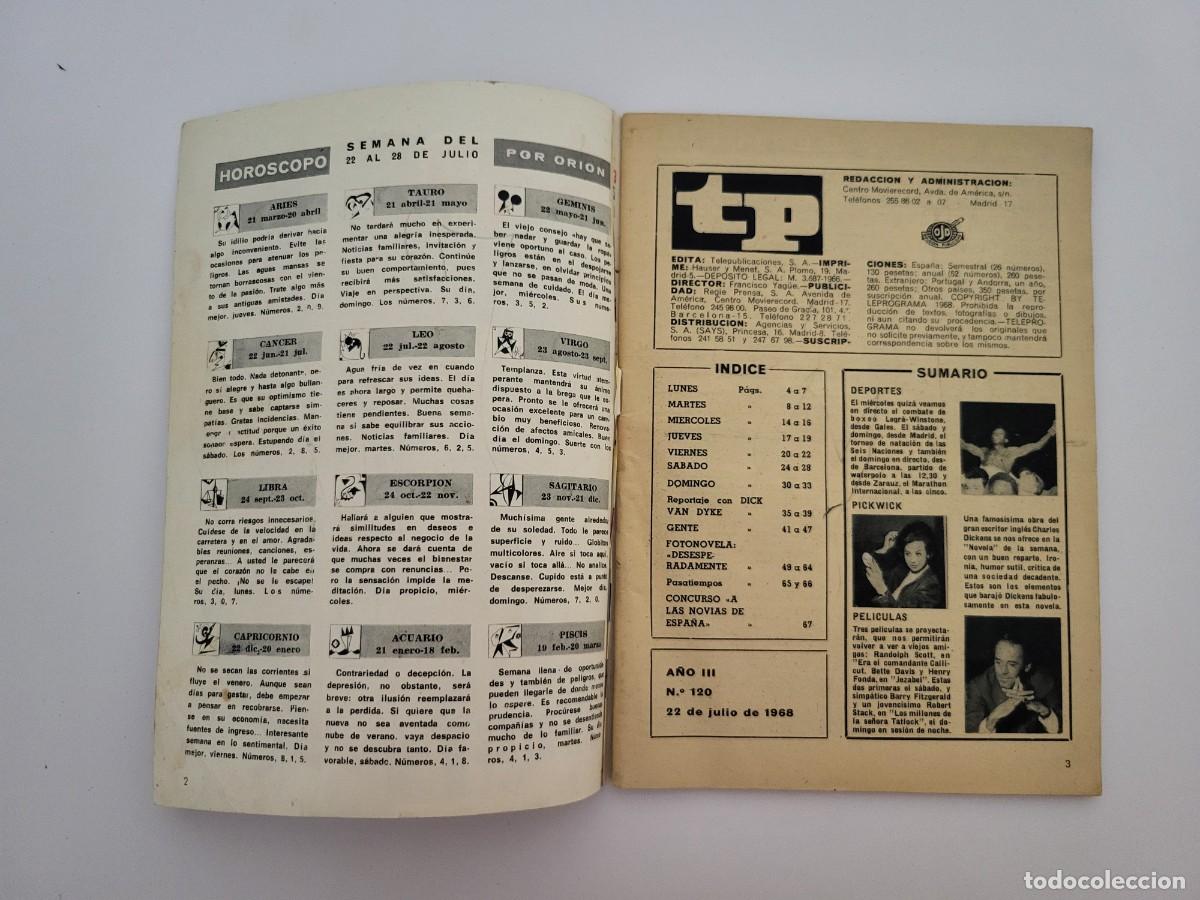Coleccionismo de revista Teleprograma: TP. Teleprograma, N.&ordm; 120, Dick Van Dyke. Del 22 al 28 de Julio de 1968. - Foto 3