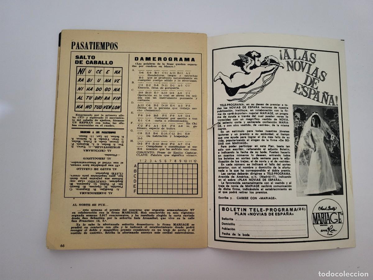 Coleccionismo de revista Teleprograma: TP. Teleprograma, N.&ordm; 124, Marshall Thompson. Del 19 al 25 de Agosto de 1968. - Foto 4