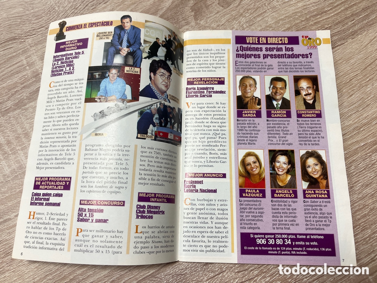 Coleccionismo de revista Teleprograma: TELEPROGRAMA 30/01/2000 # 1764 BORIS PAULA Y JORDI - Foto 3