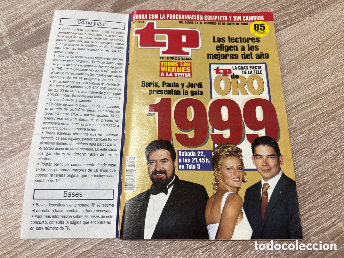 Coleccionismo de revista Teleprograma: TELEPROGRAMA 30/01/2000 # 1764 BORIS PAULA Y JORDI - Foto 1