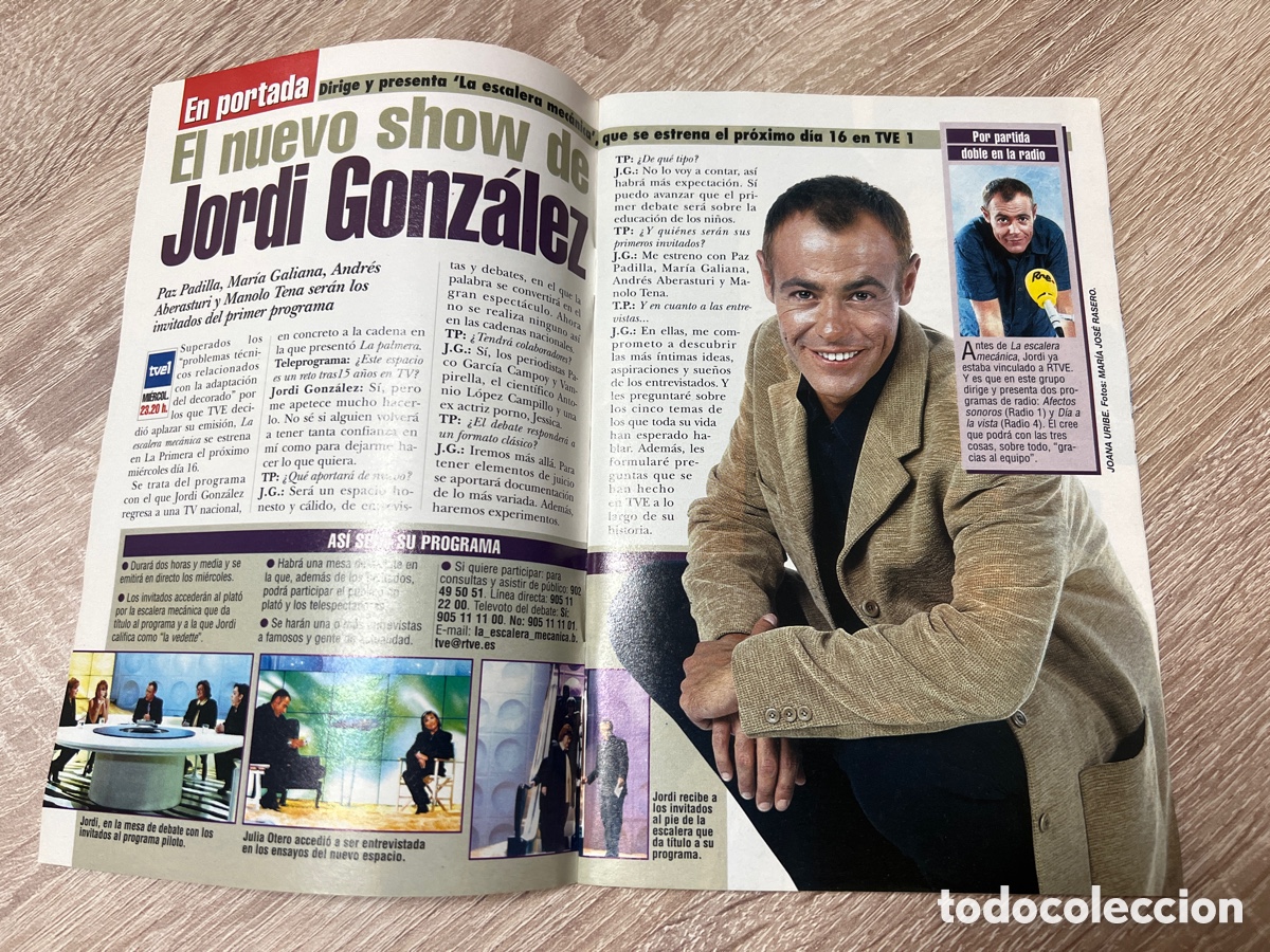 Coleccionismo de revista Teleprograma: TELEPROGRAMA 20/02/2000 # 1767 JORDI GONZ&Aacute;LEZ - Foto 2