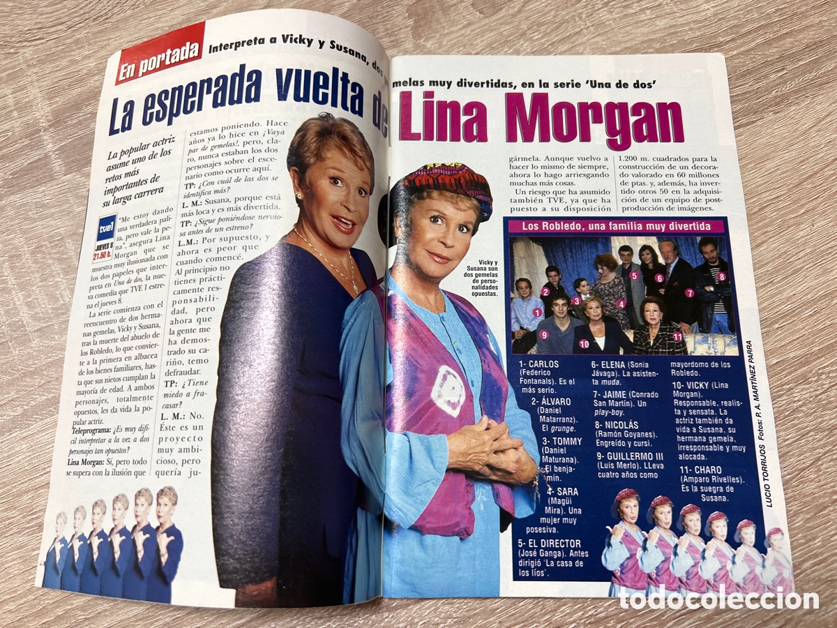 Coleccionismo de revista Teleprograma: TELEPROGRAMA 16/10/1998 # 1697 LINA MORGAN - Foto 2