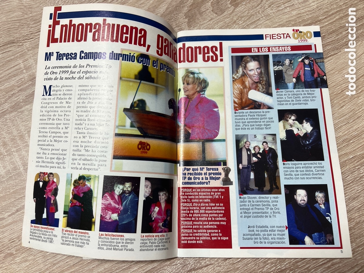 Coleccionismo de revista Teleprograma: TELEPROGRAMA 06/02/2000 # 1765 MAR&Iacute;A TERESA CAMPOS - Foto 2