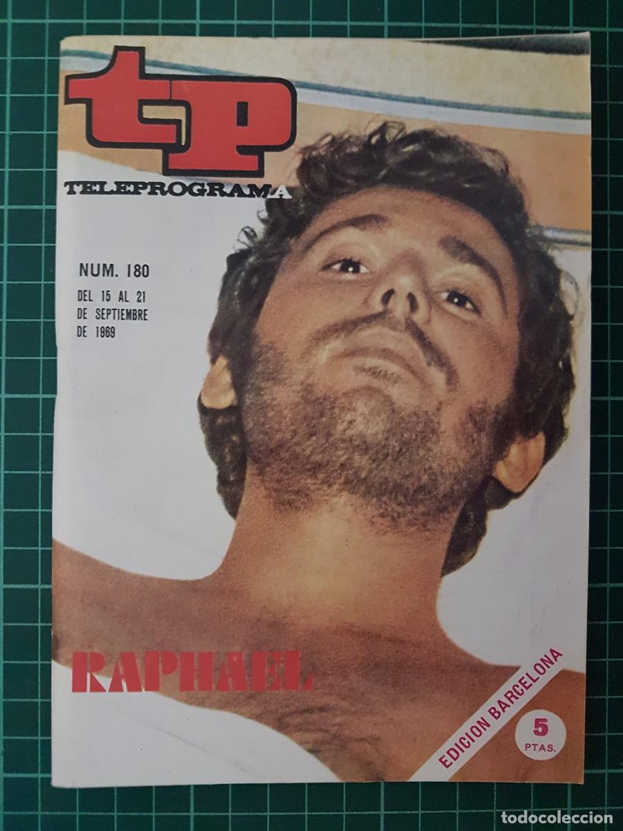 Coleccionismo de revista Teleprograma: TP. Teleprograma, N.&ordm; 180, Raphael. Del 15 al 21 de Septiembre de 1969. - Foto 1