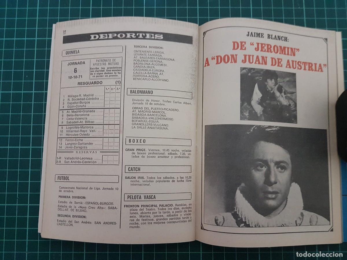 Coleccionismo de revista Teleprograma: TP. Teleprograma, N.&ordm; 287. Jaime Blanch, del 4 al 10 de Octubre 1971. - Foto 3