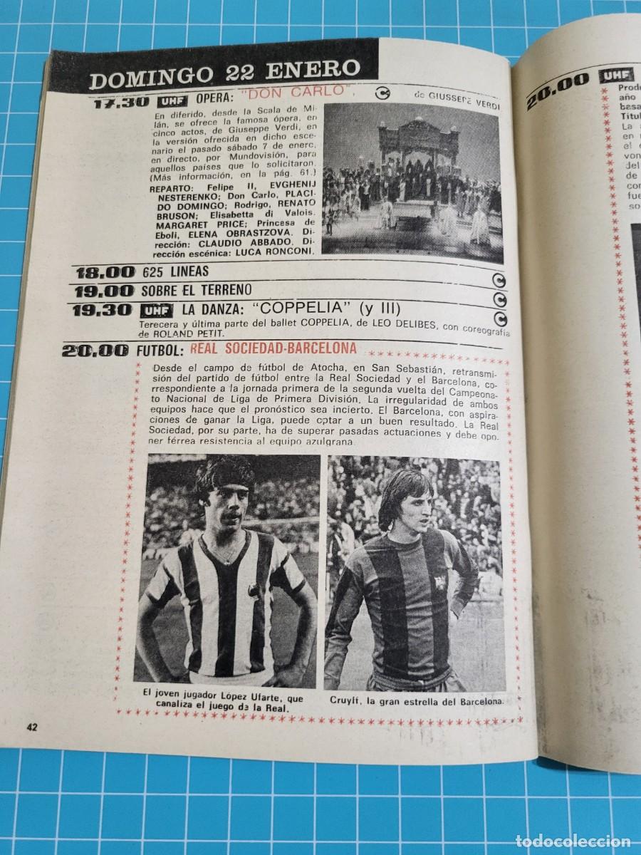 Coleccionismo de revista Teleprograma: Teleprograma. N.&ordm; 615 &rdquo;El planeta de los simios&rdquo;, del 16 al 22 de Enero de 1978. - Foto 4
