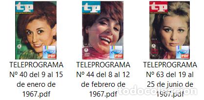 Coleccionismo de revista Teleprograma: TELEPROGRAMA A&Ntilde;O 1967 (LOTE DE 50 NUMEROS) - Foto 3