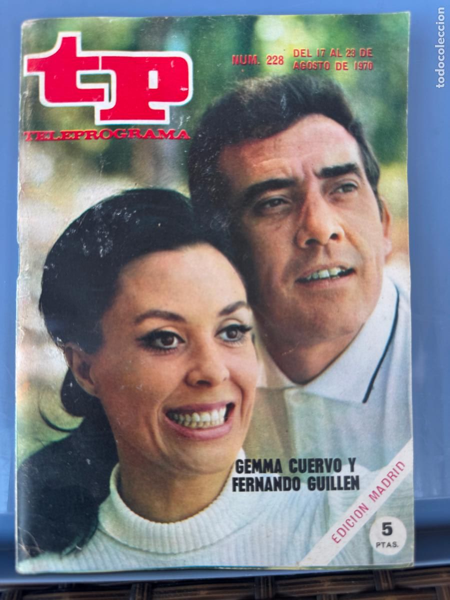 Coleccionismo de revista Teleprograma: TELEPROGRAMA TP 228 AGOSTO DE 1970 GEMMA CUERVO - Foto 1