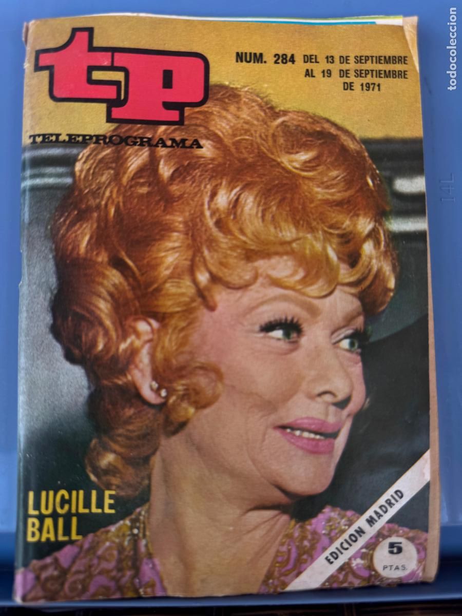 Coleccionismo de revista Teleprograma: TELEPROGRAMA TP 284 SEPTIEMBRE DE 1971 LUCILLE BALL - Foto 1