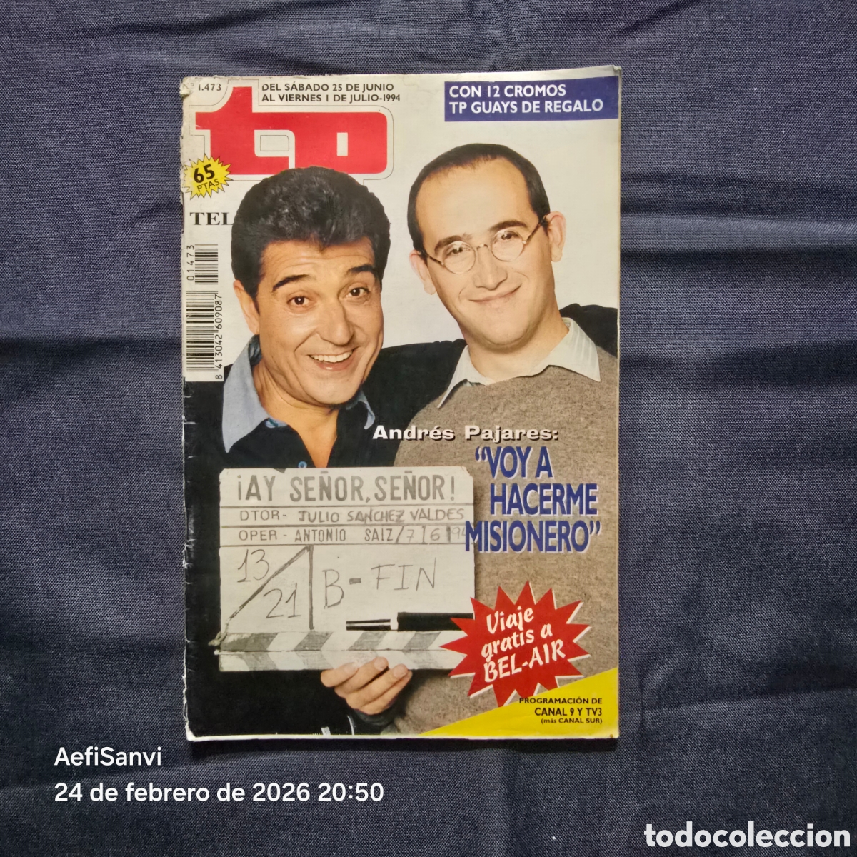 Coleccionismo de revista Teleprograma: TP, TELEPROGRAMA 1473: ANDR&Eacute;S PAJARES (JUNIO 1994) - Foto 1