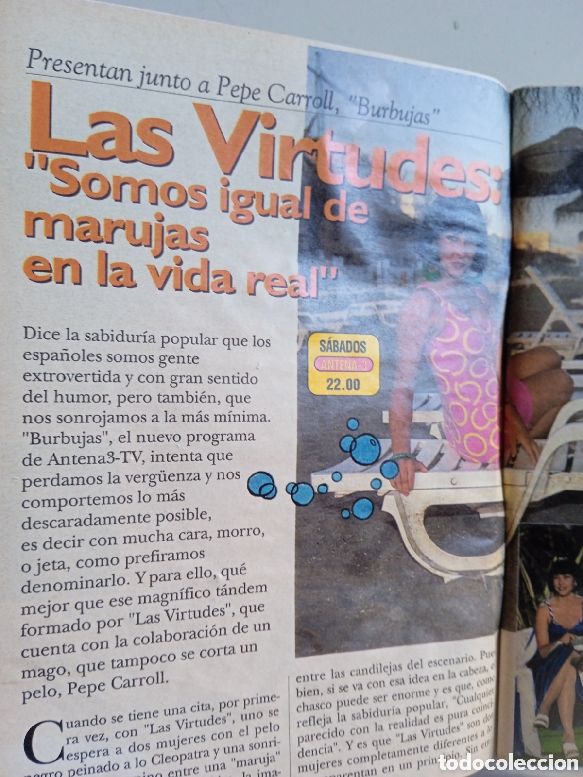 Coleccionismo de revista Teleprograma: TP Teleprograma n&deg; 1427 agosto 1993; Las Virtudes - Foto 2