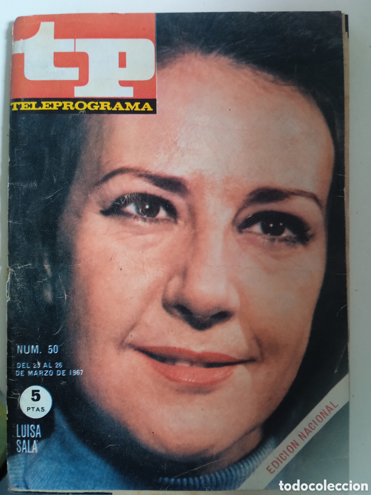 Coleccionismo de revista Teleprograma: TP Teleprograma n&deg;50 marzo 1967 Luisa Sala - Foto 1