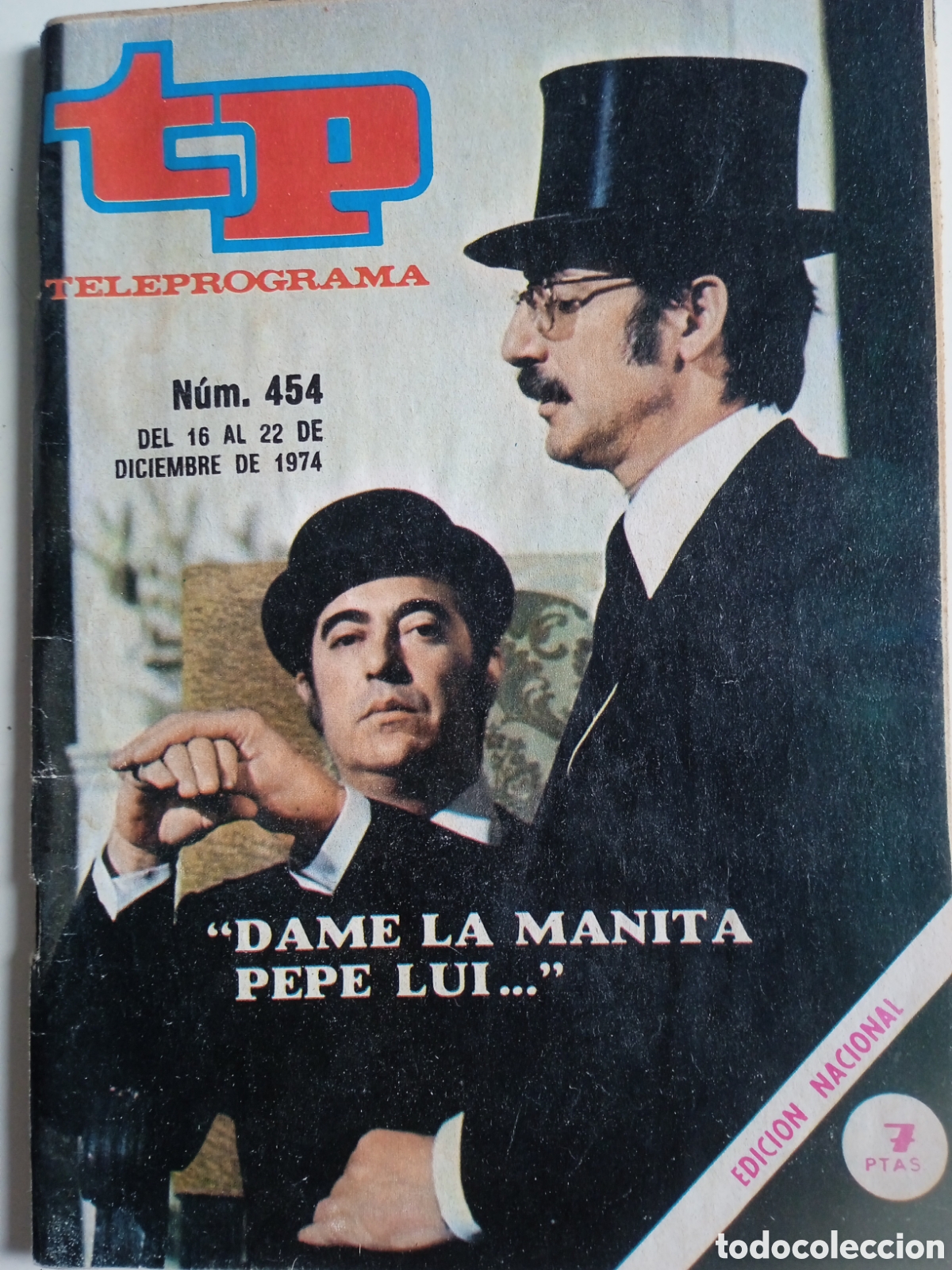 Coleccionismo de revista Teleprograma: TP Teleprograma n&deg;454 Diciembre 1974 Tip y Coll - Foto 1