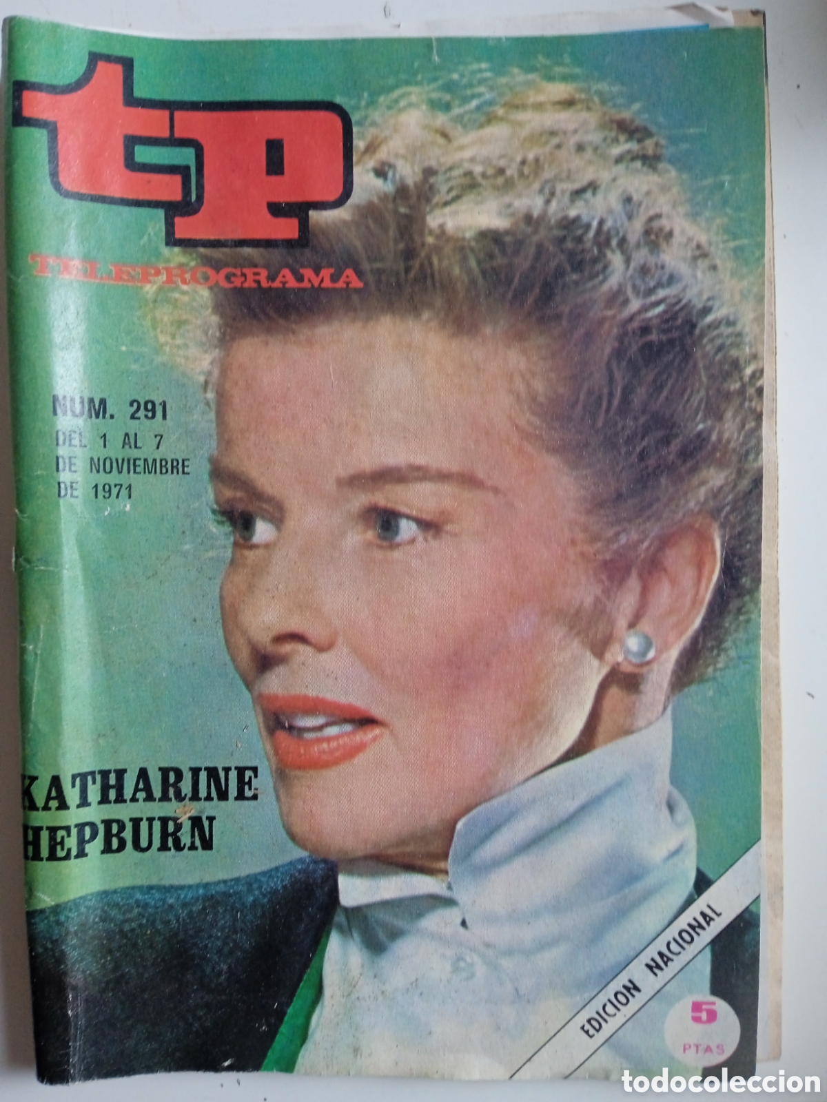 Coleccionismo de revista Teleprograma: TP Teleprograma n&deg;291 Katharine Hepburn - Foto 1