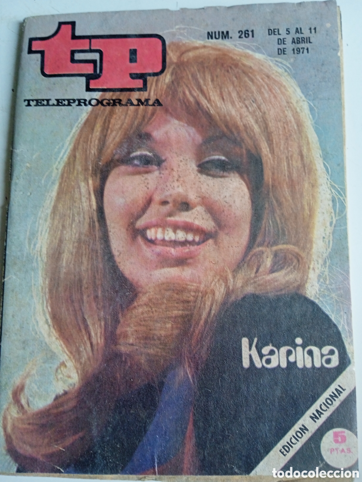 Coleccionismo de revista Teleprograma: TP Teleprograma n&deg;261 abril 1971 Karina - Foto 1