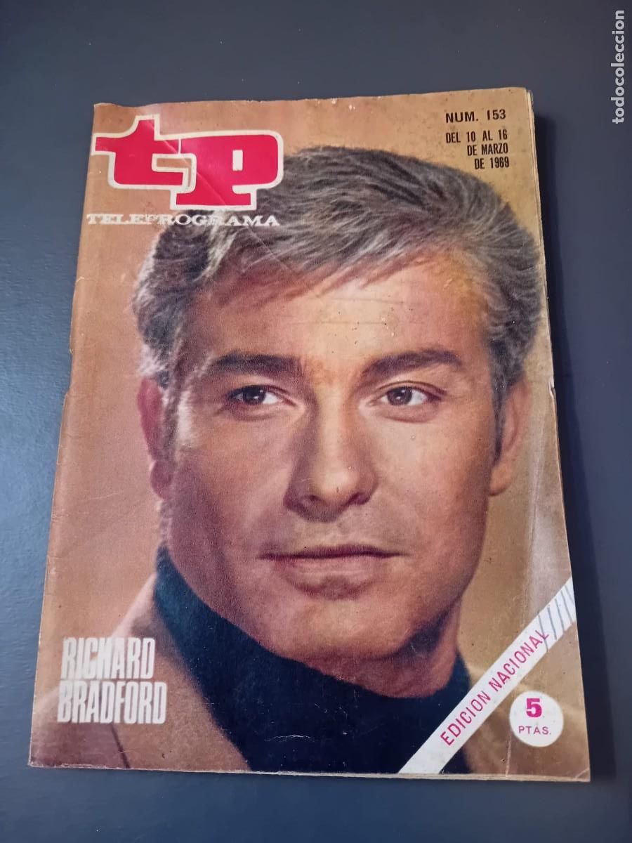 Coleccionismo de revista Teleprograma: TP Teleprograma 153 marzo 1969 Richard Bradfrod - Foto 1