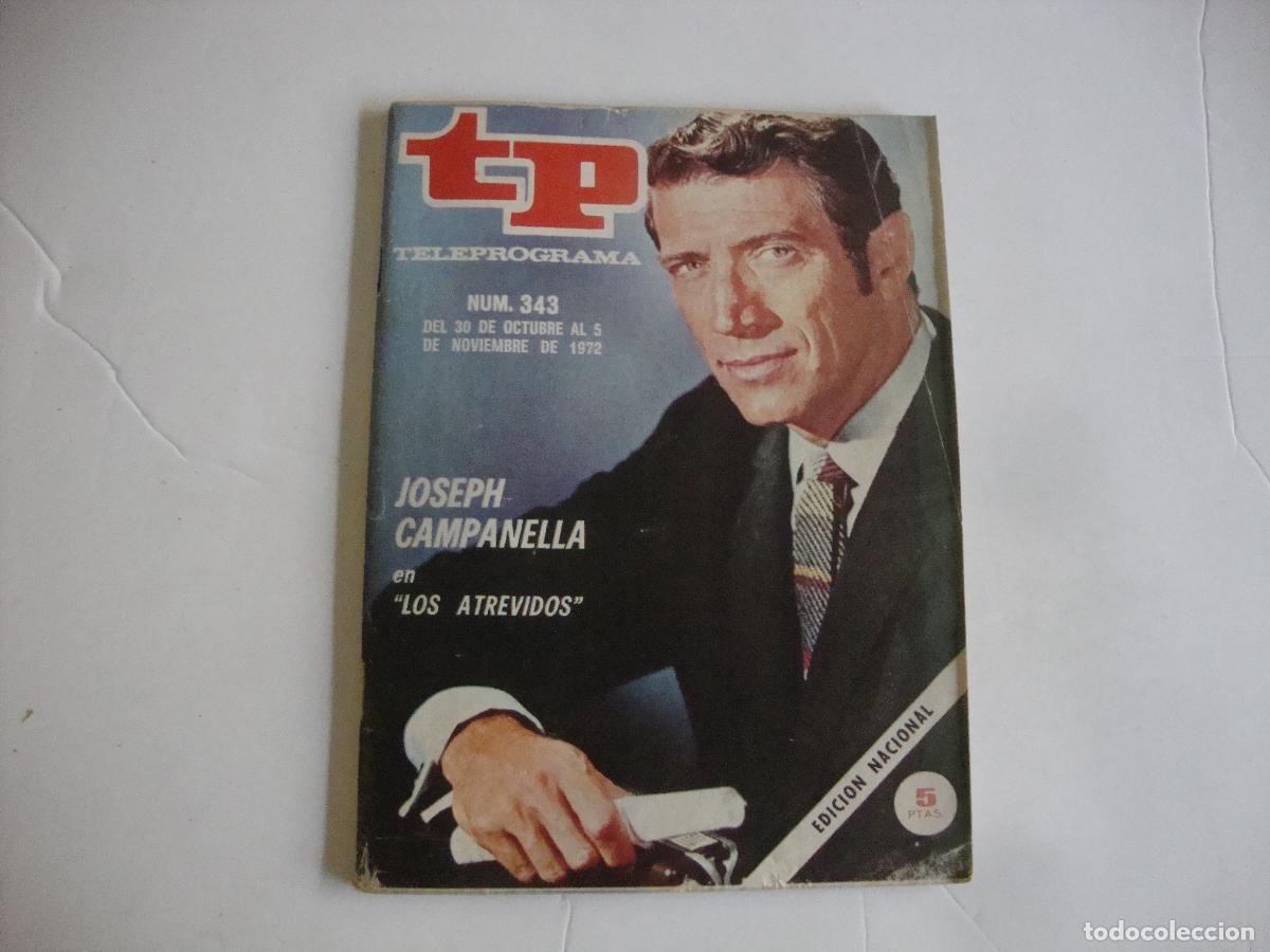 Coleccionismo de revista Teleprograma: REVISTA TELEPROGRAMA TP N&ordm; 343 JOSEPH CAMPANELLA - Foto 1