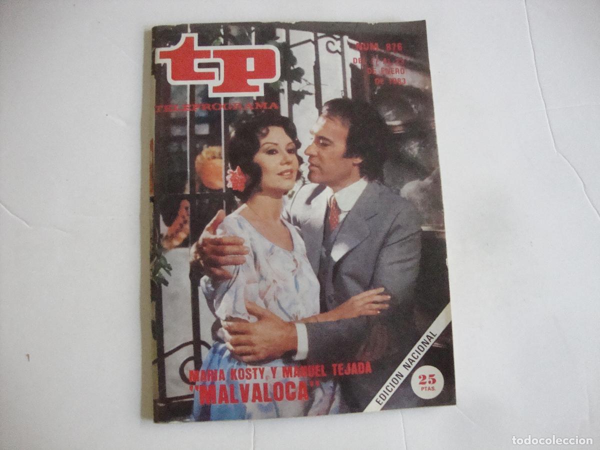 Coleccionismo de Revista Teleprograma: REVISTA TELEPROGRAMA TP N&ordm; 876 MARIA KOSTY Y MANUEL TEJADA