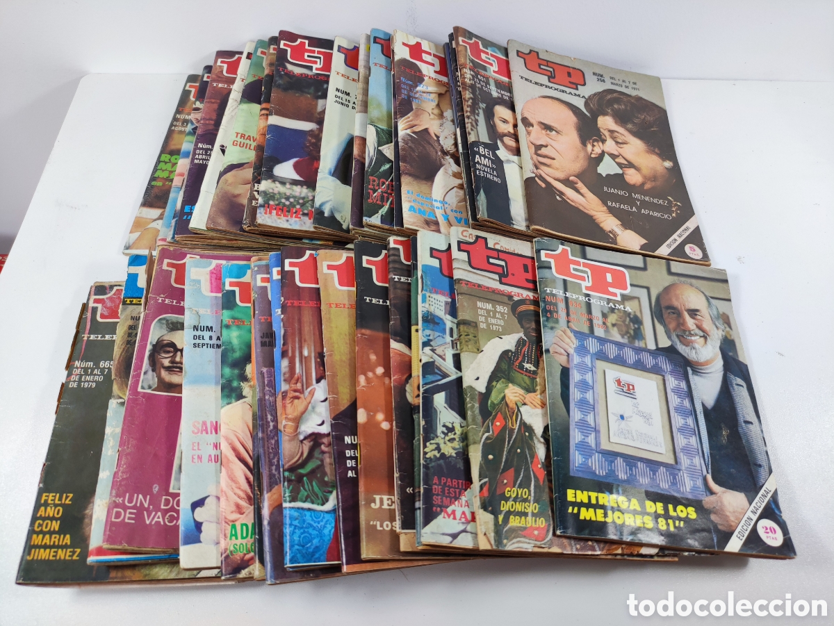 Coleccionismo de Revista Teleprograma: Lote de 38 revistas TP Teleprograma a&ntilde;os 70 y 80 TVE