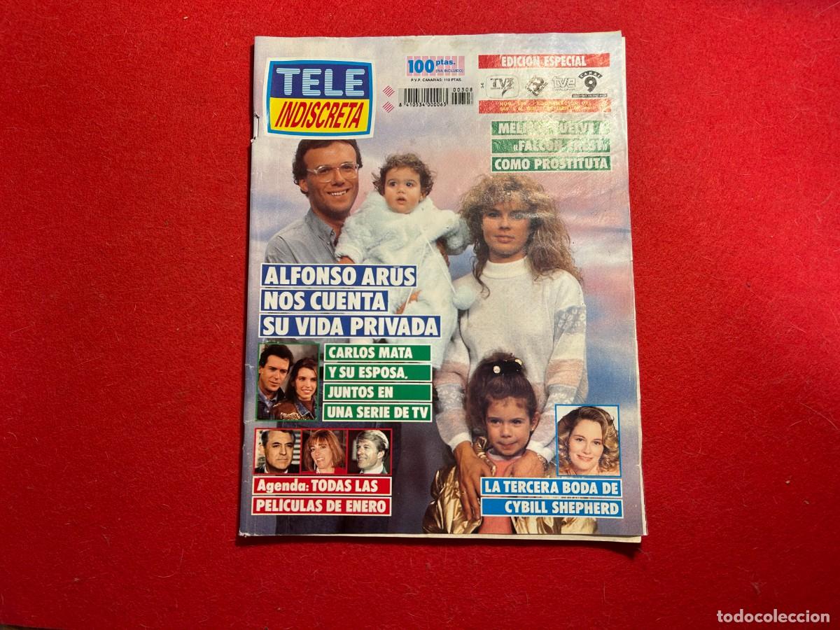 Coleccionismo de Revista Teleprograma: tele indiscreta teleprograma N&ordm; 308 Alfonso Arus - Almodovar - Cybill Shepherd - de 1991