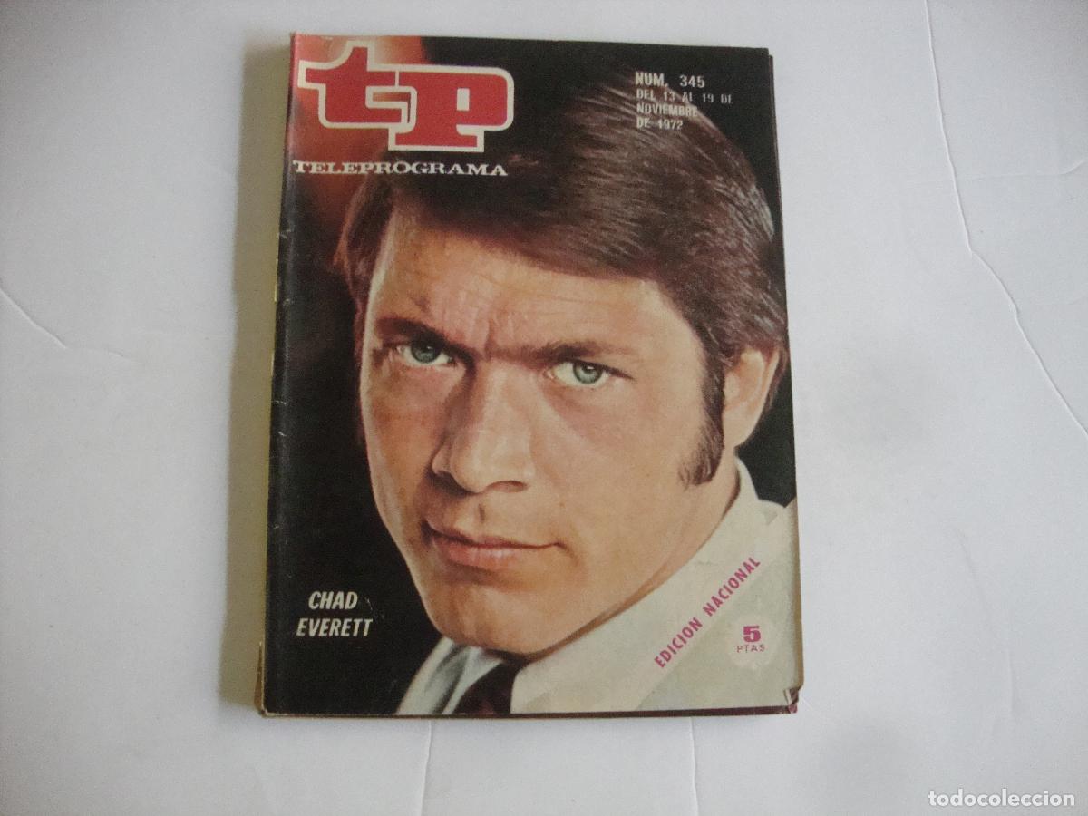 Coleccionismo de revista Teleprograma: REVISTA TELEPROGRAMA TP N&ordm; 345 CHAD EVERETT - Foto 1