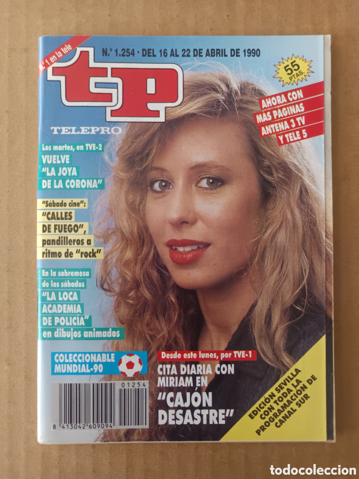 Coleccionismo de Revista Teleprograma: TP n&deg;1254 (Hachette, 1990). Teleprograma. Miriam D&iacute;az Aroca. 100 p&aacute;ginas a color.