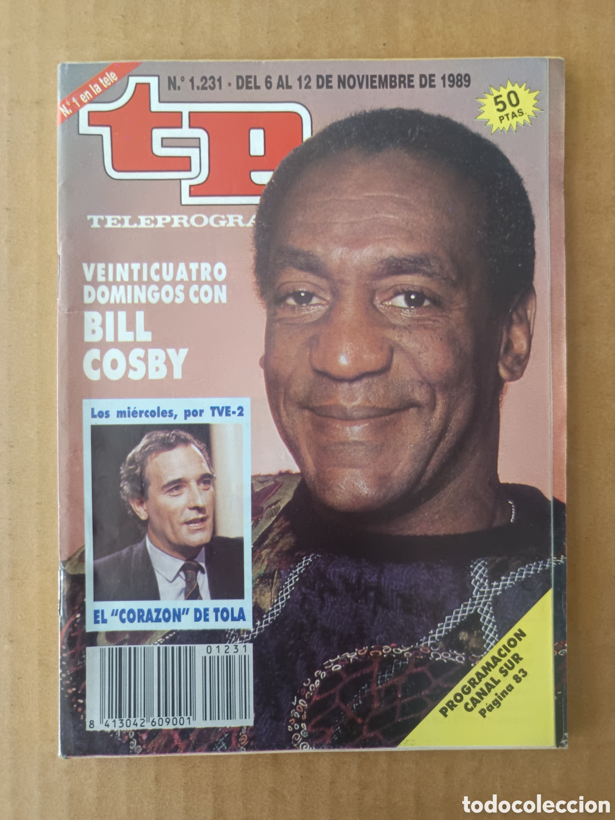 Coleccionismo de Revista Teleprograma: TP n&deg;1231 (Hachette, 1989). Teleprograma. Bill Cosby. 100 p&aacute;ginas a color.