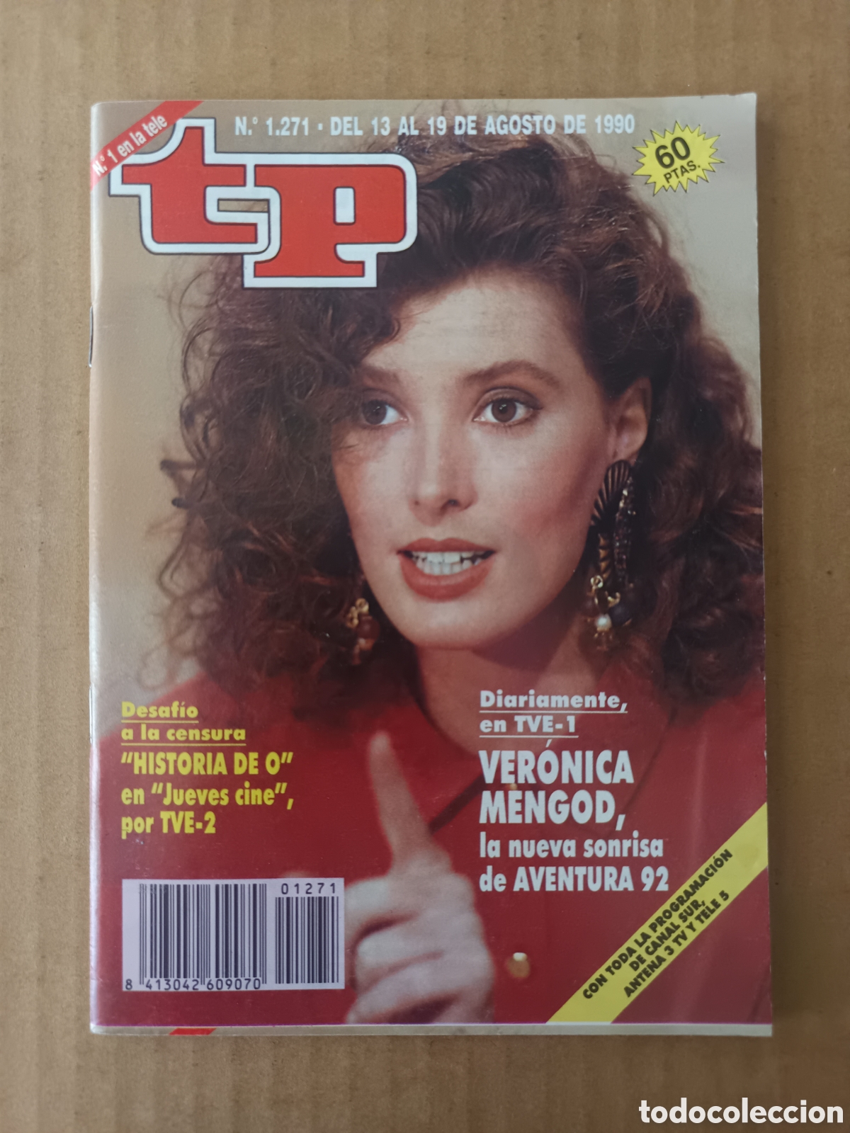 Coleccionismo de Revista Teleprograma: TP n&deg;1271 (Hachette, 1990). Teleprograma. Ver&oacute;nica Mengod. 100 p&aacute;ginas a color.