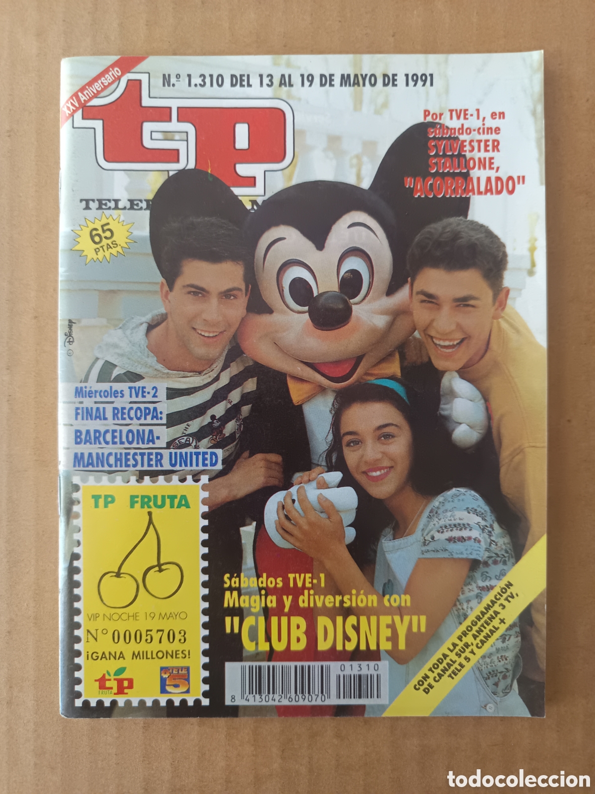 Coleccionismo de Revista Teleprograma: TP n&deg;1310 (Hachette, 1991). Teleprograma. Club Disney. 100 p&aacute;ginas a color.