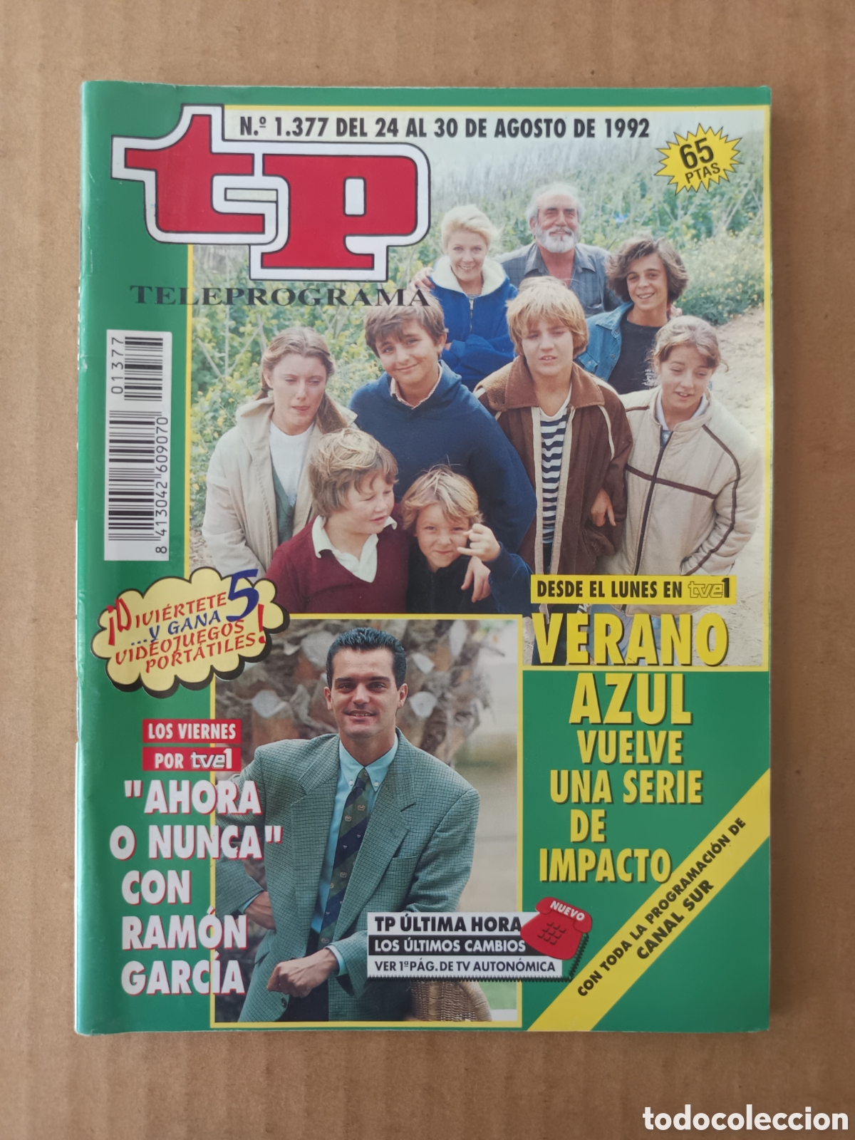 Coleccionismo de Revista Teleprograma: TP n&deg;1377 (Hachette, 1992). Teleprograma. Verano Azul. 100 p&aacute;ginas a color.