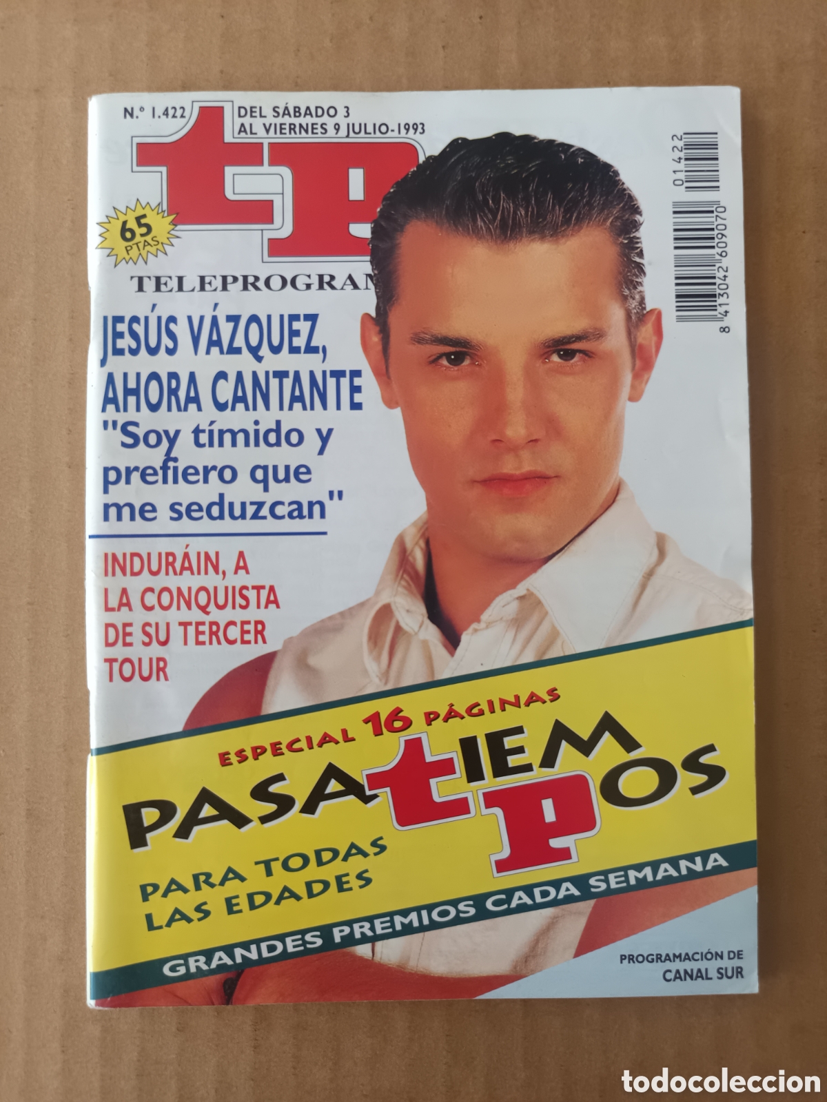 Coleccionismo de Revista Teleprograma: TP n&deg;1422 (Hachette, 1993). Teleprograma. Jes&uacute;s V&aacute;zquez. 100 p&aacute;ginas a color.
