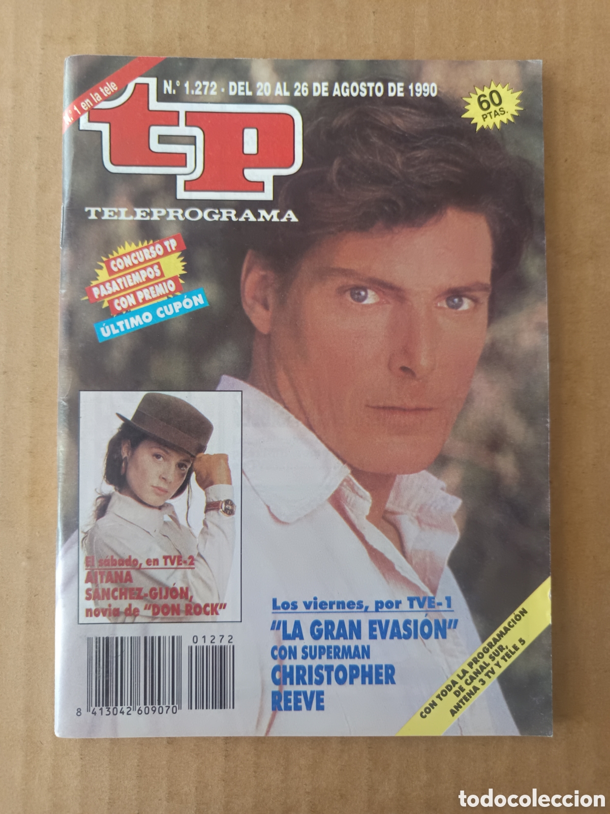 Coleccionismo de Revista Teleprograma: TP n&deg;1272 (Hachette, 1990). Teleprograma. Christopher Reeve. 100 p&aacute;ginas a color.