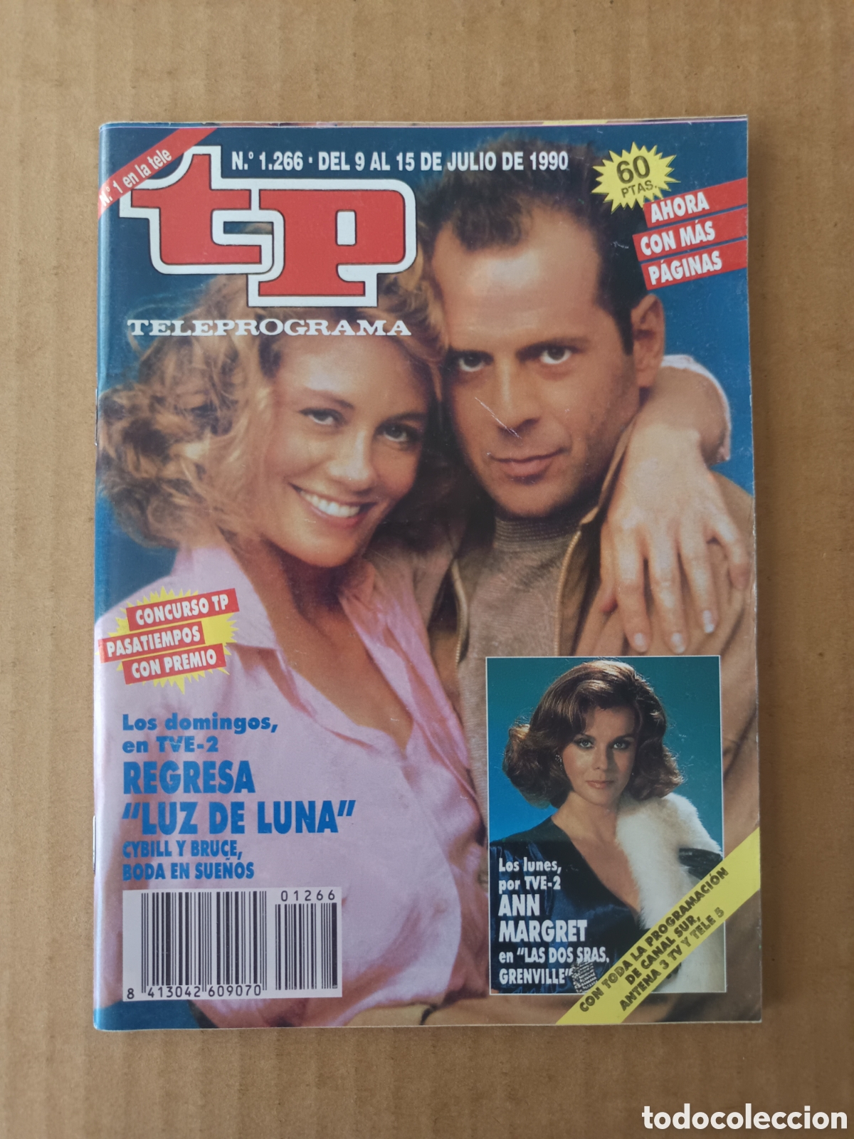 Coleccionismo de Revista Teleprograma: TP n&deg;1266 (Hachette, 1990). Teleprograma. Luz de Luna. 100 p&aacute;ginas a color.